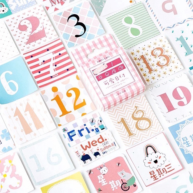

Stiker Scrapbook Sticker Bujo Lucu Angka Number (45 pcs)