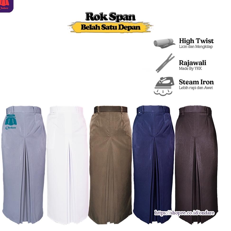 TERMURAH ROK SPAN SEKOLAH KERJA BAHAN LICIN