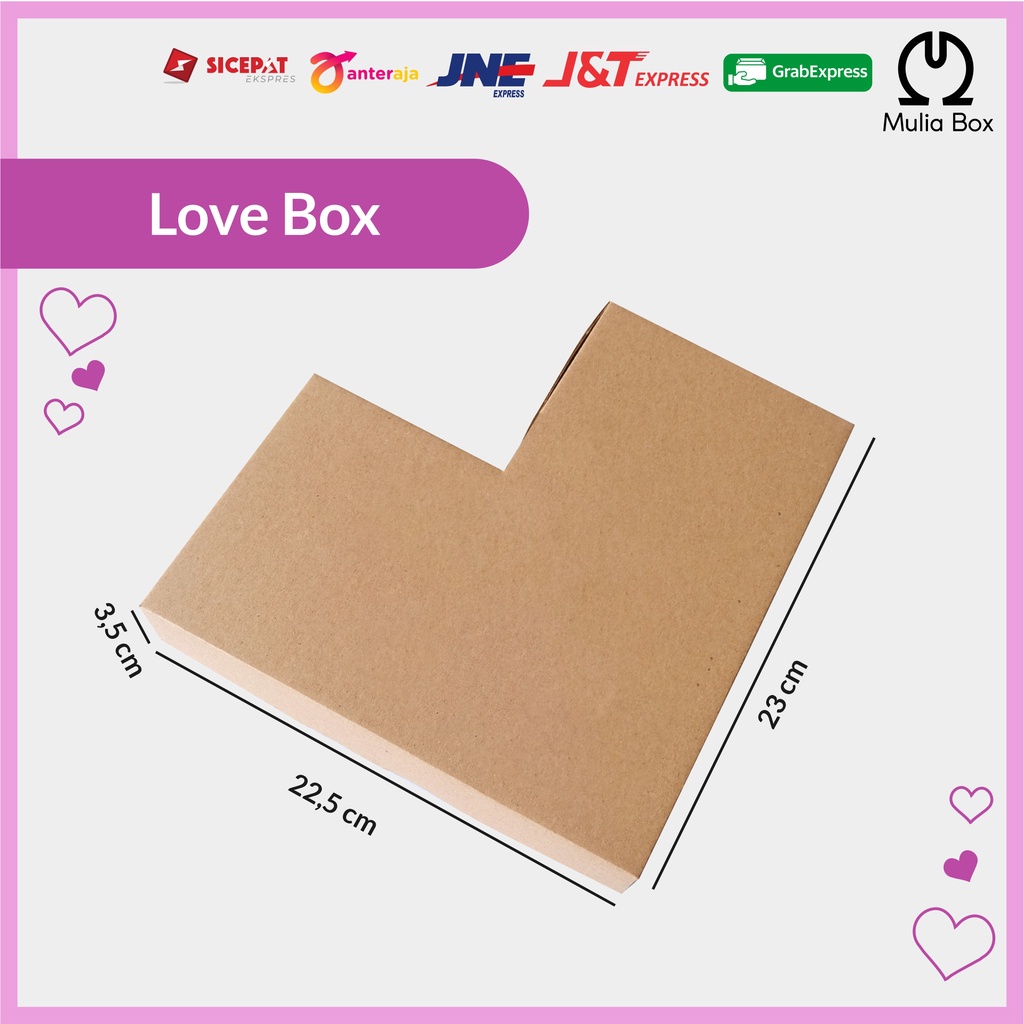 

Kardus Packing Besek Love Hati 23 x 22,5 x 3,5 cm ( MIN 5 PCS ) / Corrugated Box Packaging Hampers Kado Graduation Kit Hadiah Kotak Valentine Days Hari Kasih Sayang
