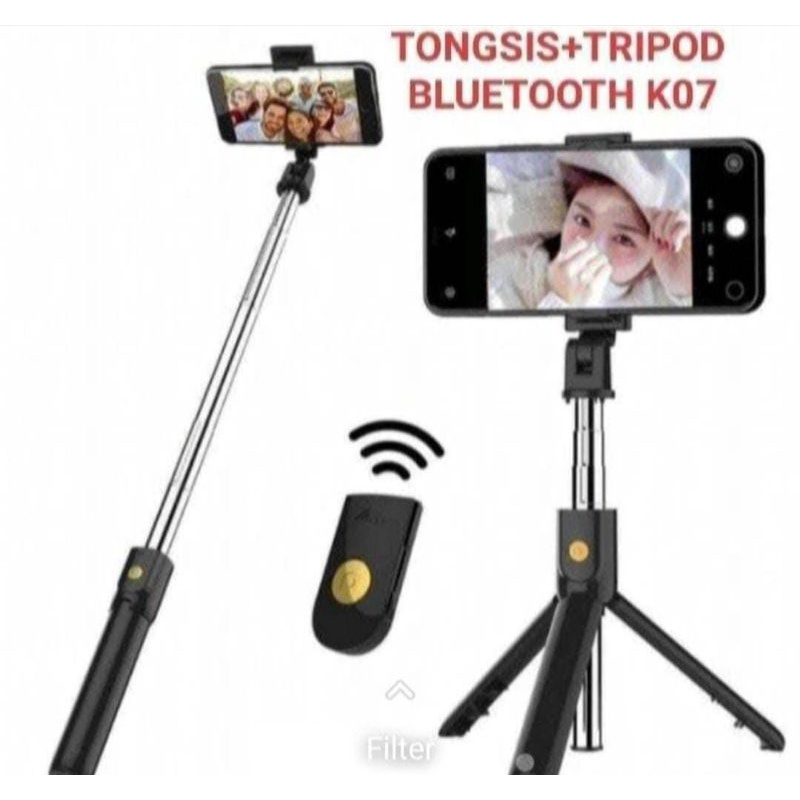 TRIPOD K07 2 in 1 / MINI DESTOP TONGSIS TRIPOD SELFIE STICK