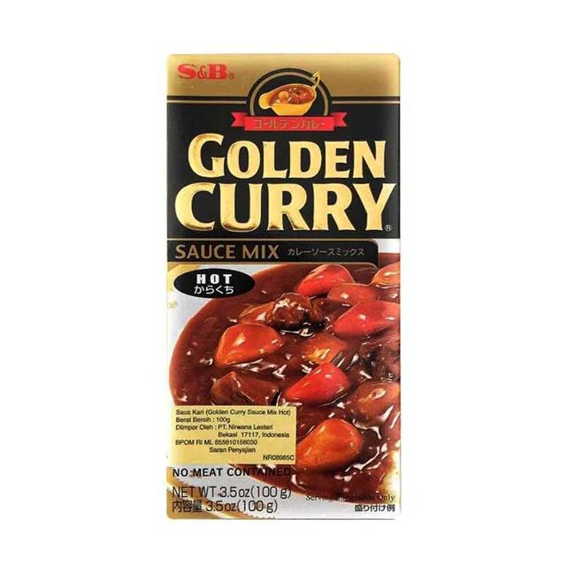 

S & B G. CURRY. SAUCE MIX HOT 92 GRAM