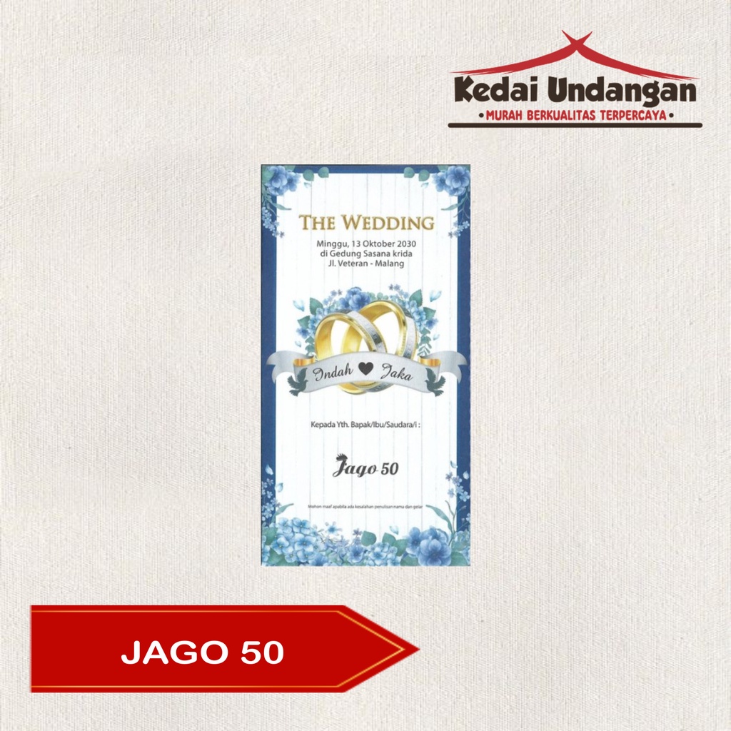Blangko Undangan Pernikahan JAGO 50 Termurah FREE KATALOG