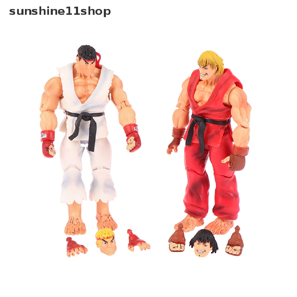 Sho Kawaii Street Fighter Anime Action Figure PVC Mainan Lucu Berdiri Hoshi Ryu Ken Masters Boneka Dekorasi Kamar Hadiah N