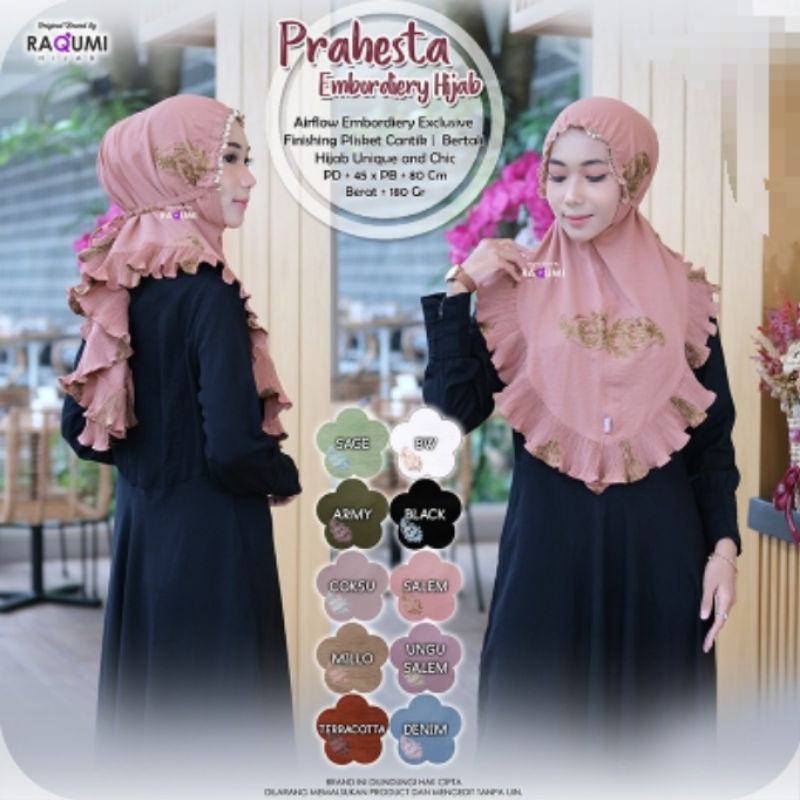 PRAHESTA RAQUMI DAILY HIJAB PREMIUM HIJAB cindra darkgrey