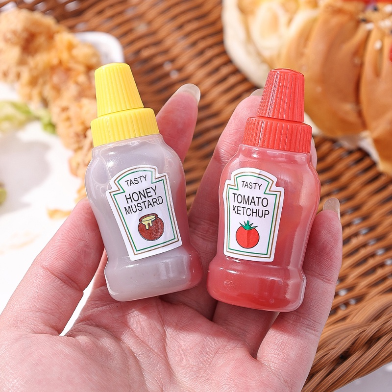 Botol Kecap Tomat Mini/Botol Peras Salad Saus Portabel Outdoor/Botol Madu Bento Kecil/Penyimpanan Di Kotak Makan Aksesoris Dapur