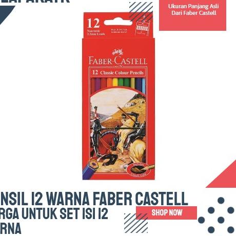 

12.12 STOK READY PENSIL WARNA FABER CASTEL ISI 12 PANJANG murah