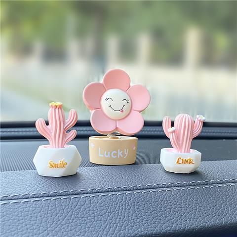 Influencer Mobil Ornamen Unik Kreatif Lucu Tanaman Kecil Perempuan Mobil Pusat Konsol Perlengkapan Dekorasi Interior Daquan