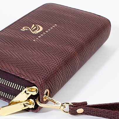 DOMPET PANJANG WANITA NAGOYA WA643B7 PREMIUM MURAH IMPORT BATAM SIMPLE KULIT COKLAT BRANDED KOREA REMAJA 2 RESLETING KARTU KOIN TALI PENDEK KEKINIAN CEWEK