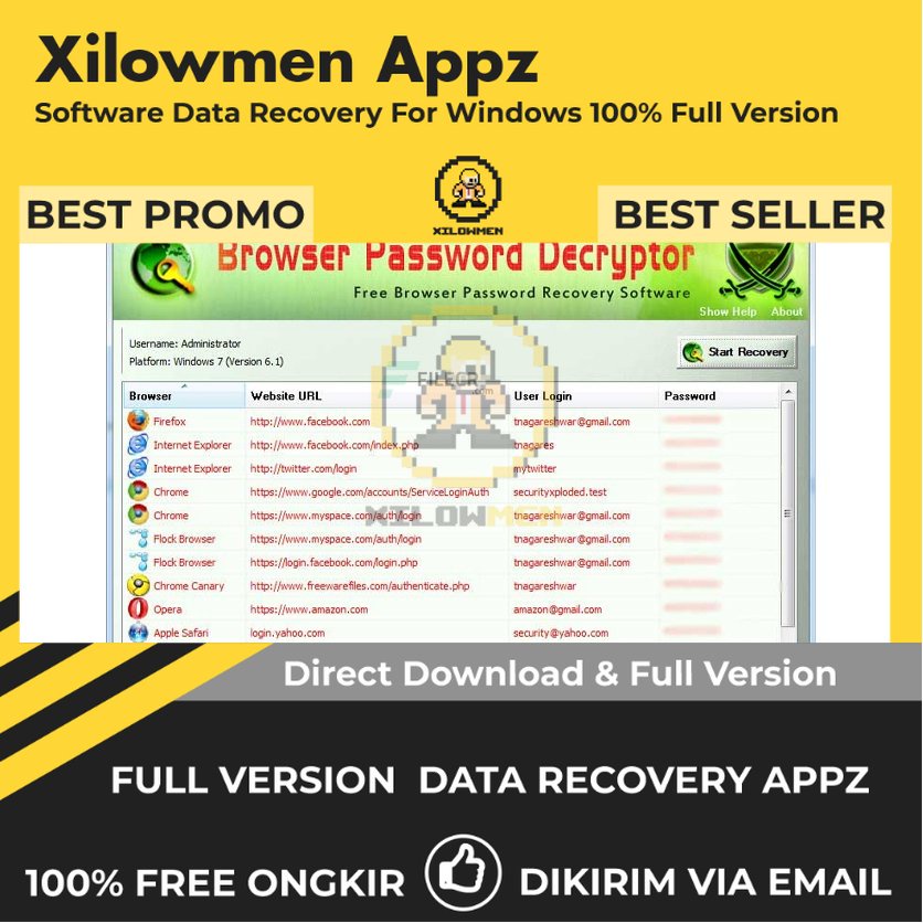 [Full Version] Browser Password Decryptor Pro Lifetime Data Recovery WIN OS