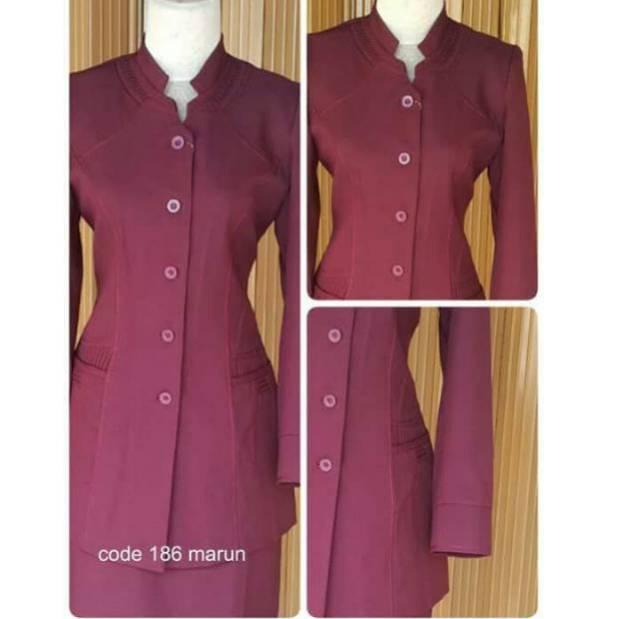 ⇍ Blazer Batik Wanita, Blazer Kerja, Setelan Formal, Jas Wanita, Setelan Blazer Kerja Wanita Pramuka