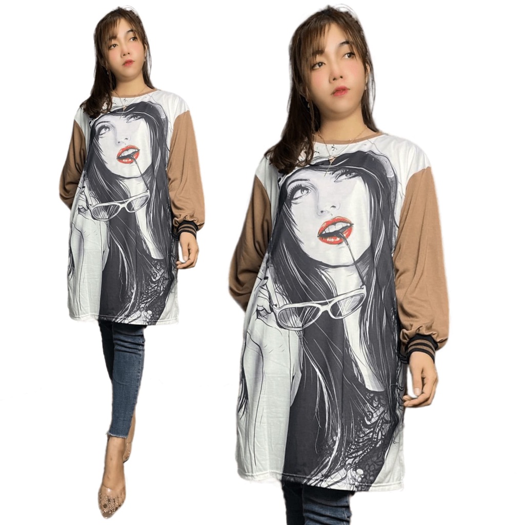 TUNIK MIDI OVERSIZE VIRAL HappyGirl