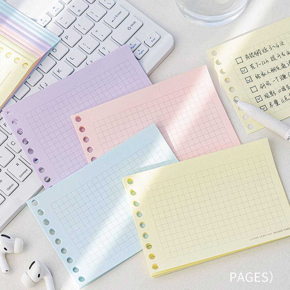 Agustina A5 B5 Loose Leaf Kertas Siswa Sekolah Kantor Kerja Perencanaan Scrapbooking Diary Jurnal Stationery Paper Index Halaman Dalam