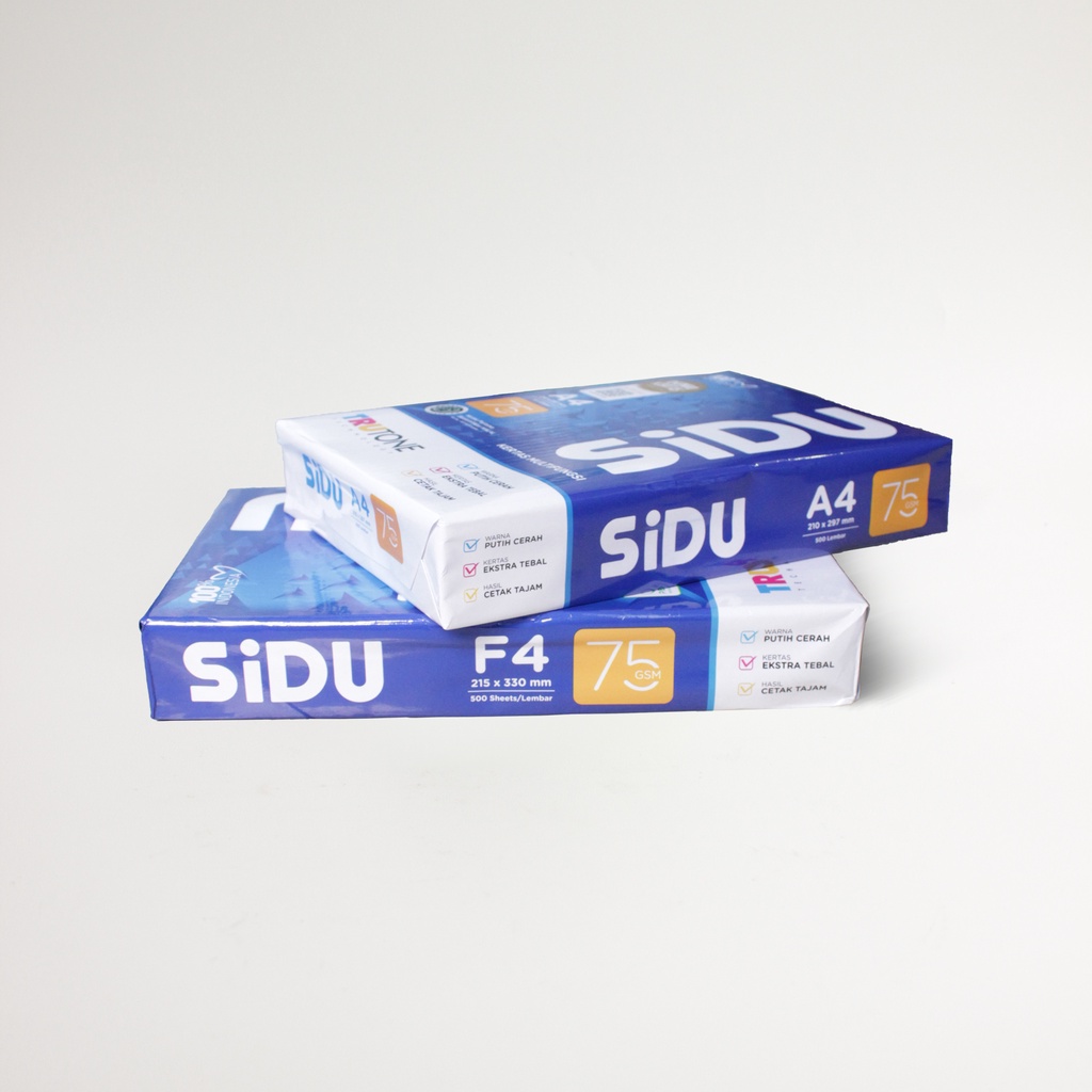

RK Kertas HVS F4 75 gram SIDU Sinar Dunia