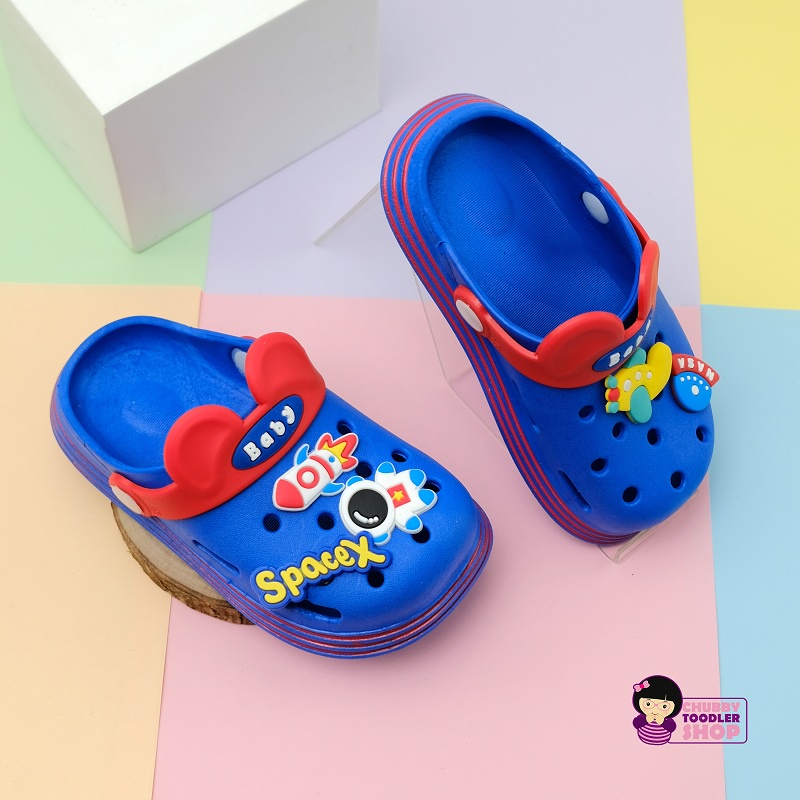 SH2119N GLORYKIDZ Sepatu sendal anak murah motif space X sendal balita karet import size 18-32