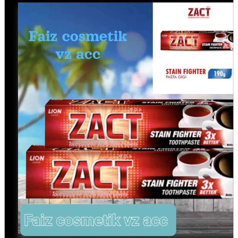 ZACT PASTA GIGI 190GR / Pasta Gigi Zact Buat Yg Merokok Dan Kopi