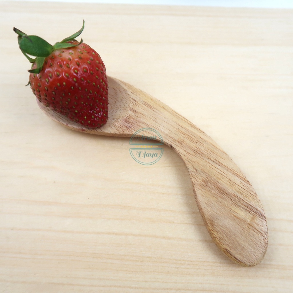 Sendok Kayu Wooden Spoon Sendok Cream Krim Sendok Masker Sendok Bengkok Anak