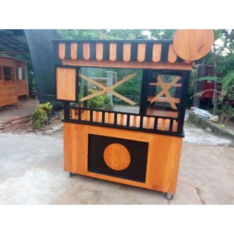 Booth Usaha Minuman/Tempura Serbaguna Full Kaca