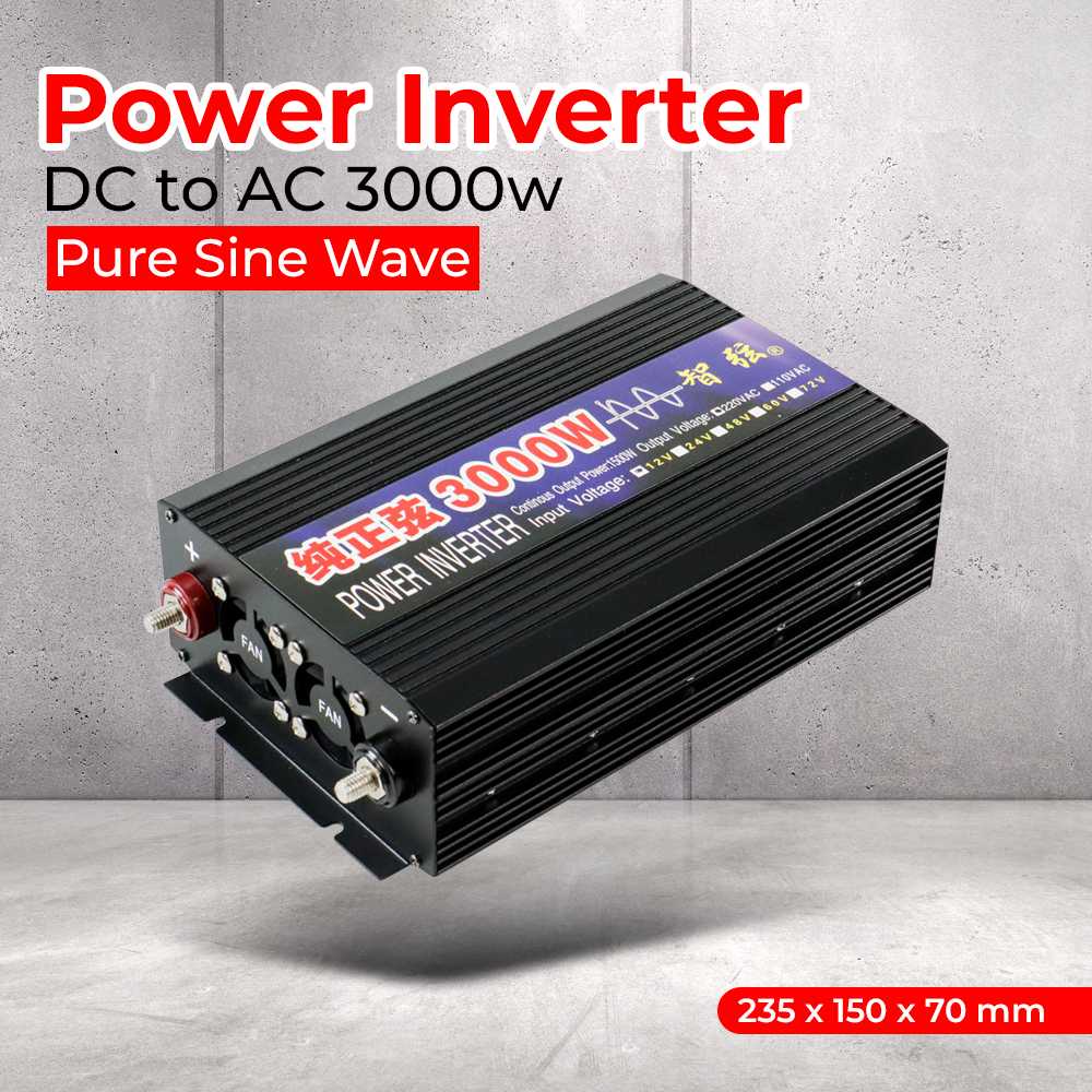 SUNYIMA Pure Sine Wave Car Power Inverter DC 12V to AC 3000W - SY3000