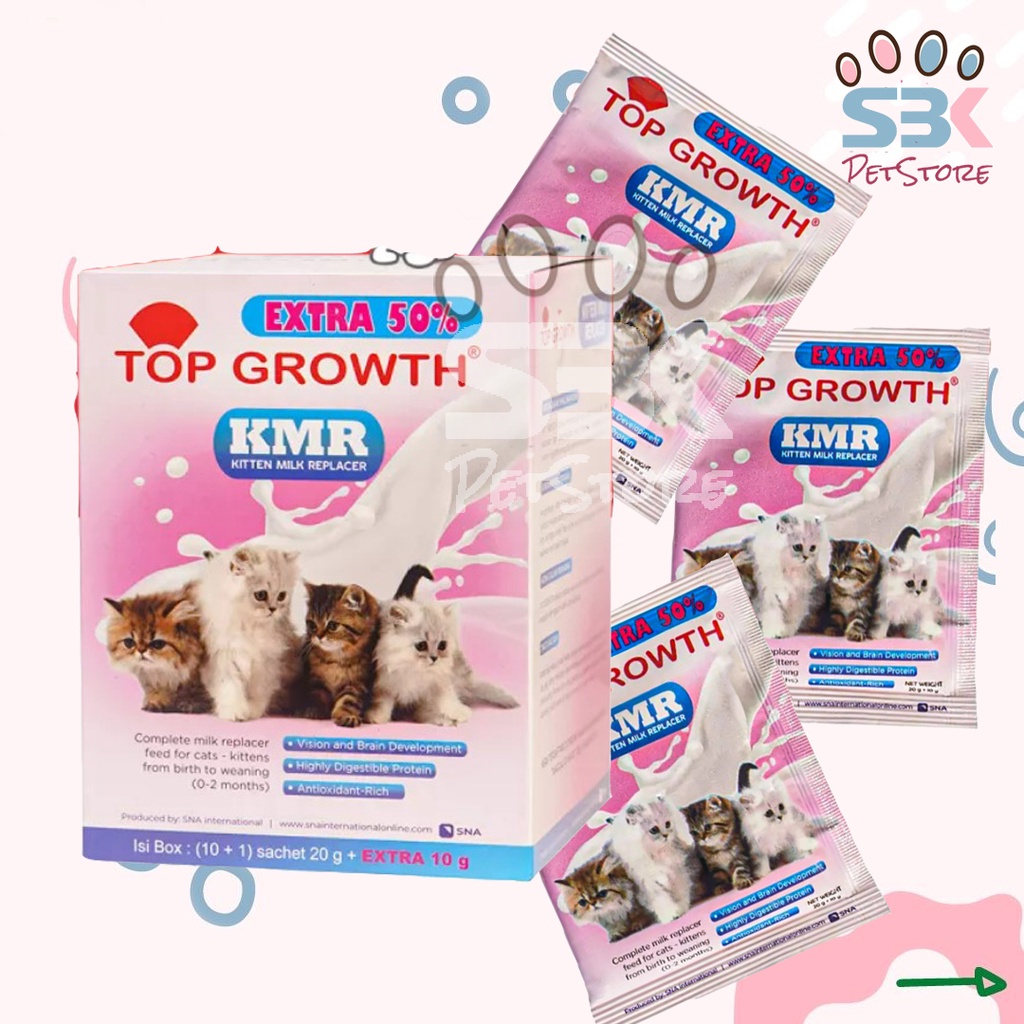 Top Growth Susu Kucing Untuk Kitten / Anak Kucing 30gr