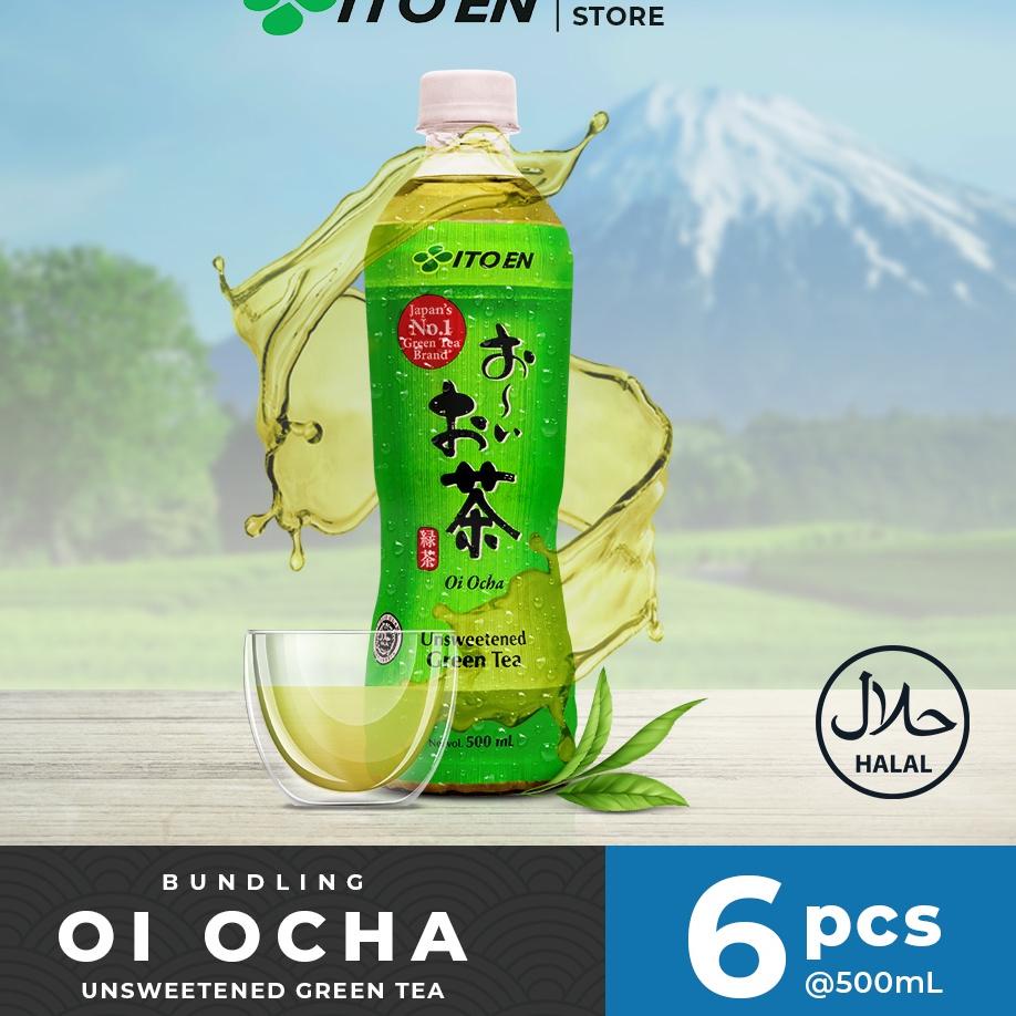 

☇ ITO EN Oi Ocha Unsweetened Green Tea 500 ml @6 pcs - Teh Hijau ➯