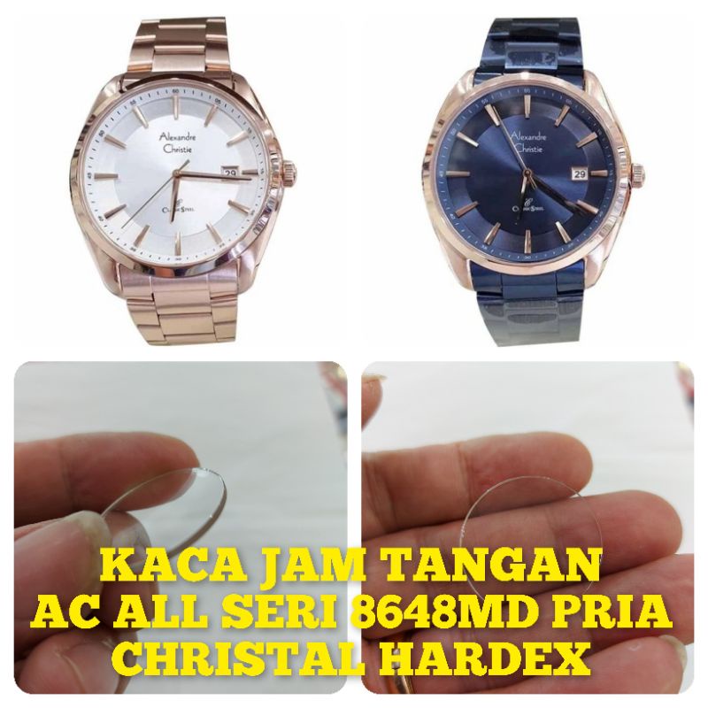 Kaca jam tangan Alexandre christie All seri 8648 MD pria