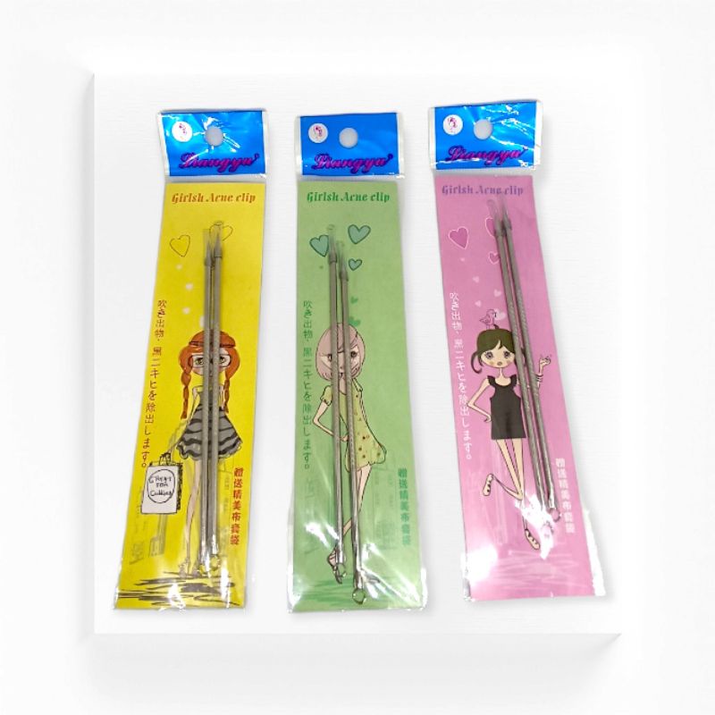 2 PCS Alat Pengangkat Jerawat Komedo - Pencetan Jerawat Pinset Acne