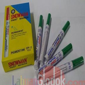 

SPIDOL PERMANENT PAINT MARKER SNOWMAN HIJAU Isi 12 PCS