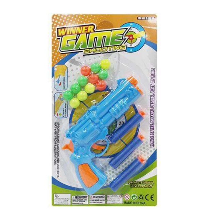 2in1 Mainan Pistol Tembakan Anak / Winner Game Shooting 2 Mode CBKS BS