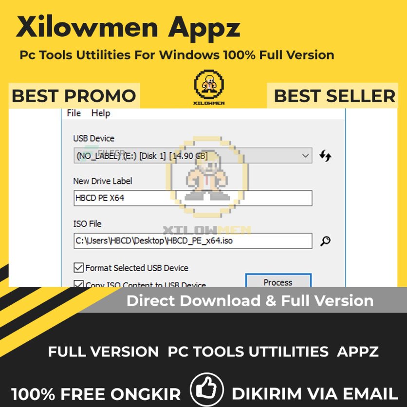 [Full Version] Hiren’s BootCD PE – ISO2USB Pro PC Tools Software Utilities Lifetime Win OS
