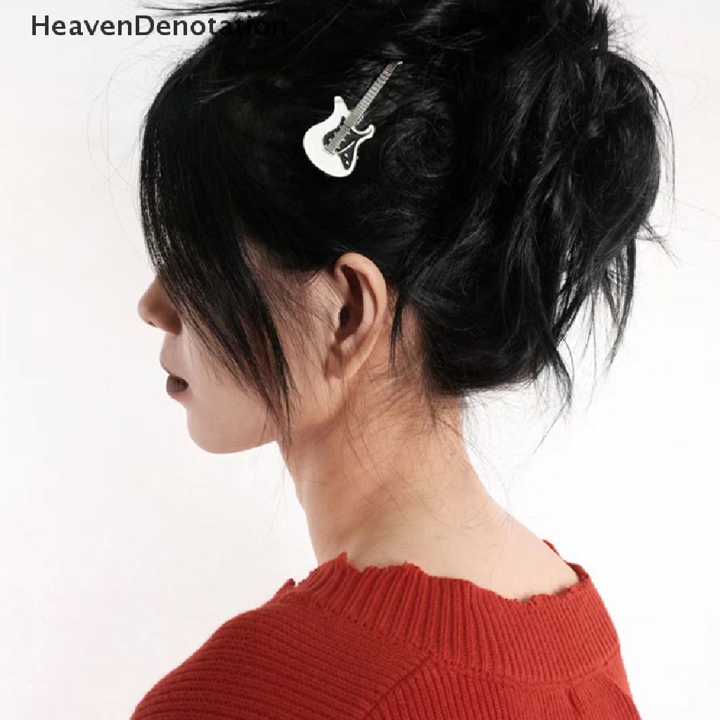 [HeavenDenotation] Harajuku Baru Lucu Gitar Logam Jepit Rambut Untuk Wanita Lucu Warna-Warni Hair Clip Barrettes Fashion Y2K Aksesoris Rambut Gadis HDV