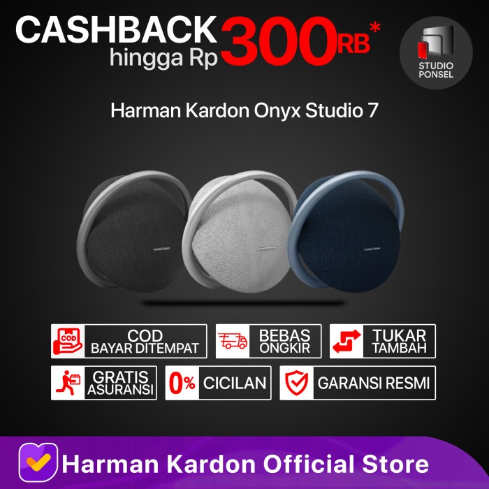 HARMAN KARDON ONYX STUDIO 7 BLUETOOTH PORTABLE SPEAKER ORIGINAL BNIB 6 ORIGINAL