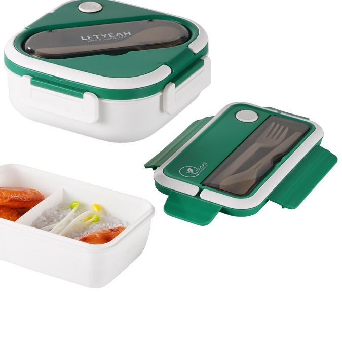 ➢ LetYeah Lunch Box Portable Kotak Tempat Makan Gratis Sendok Garpu BPA Free ⅍