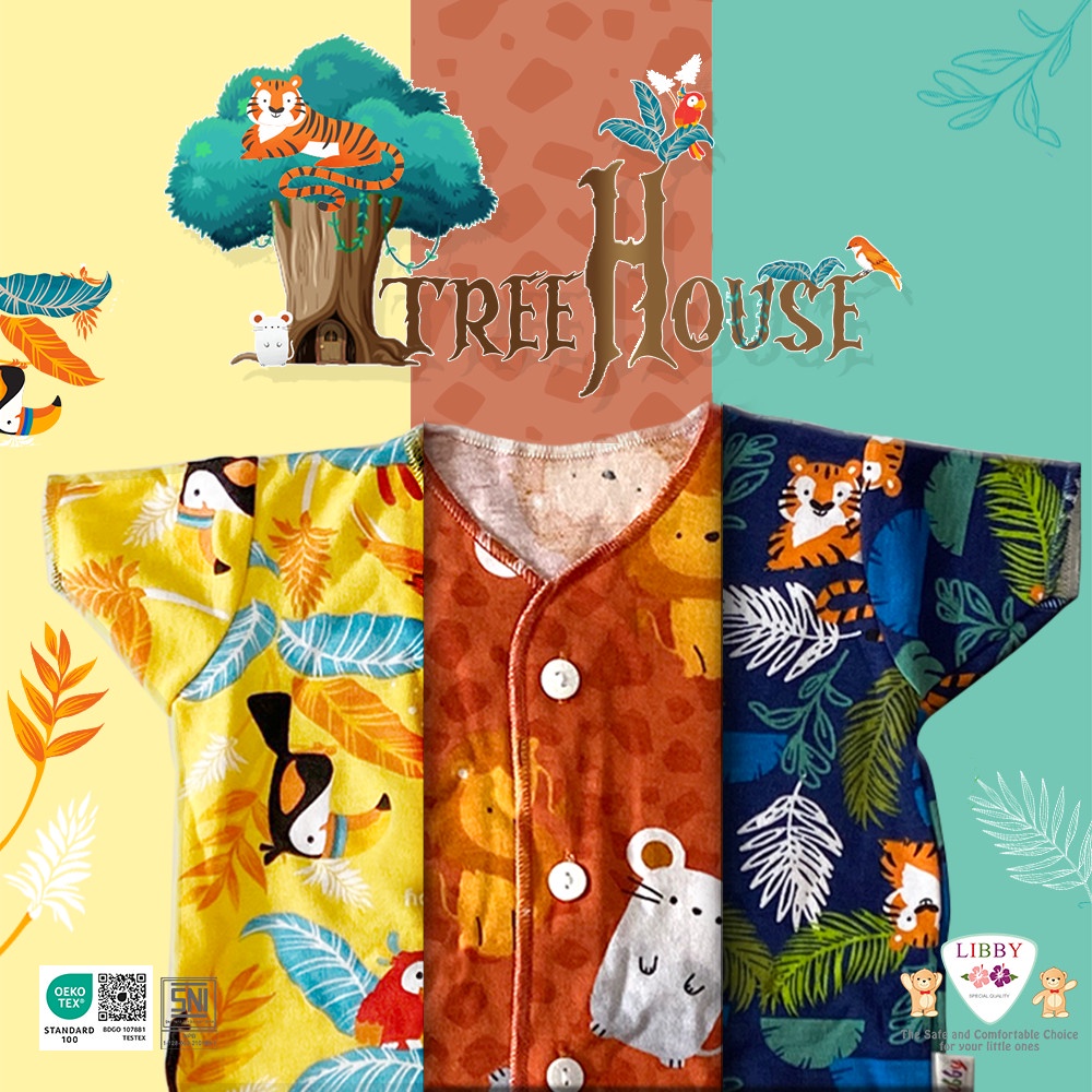 LIBBY SETELAN BAYI DAN ANAK MOTIF TREE HOUSE / SETELAN BAYI DAN ANAK