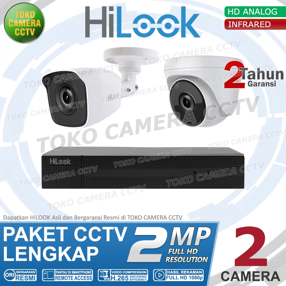 PAKET CCTV HILOOK 2MP 4 CHANNEL 2CAMERA