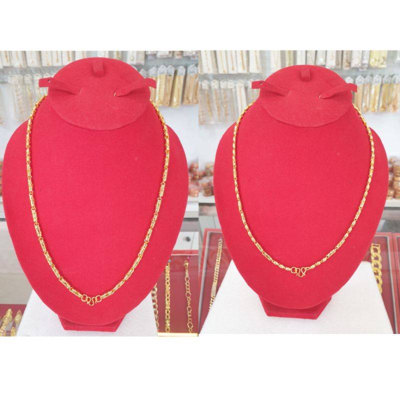 kalung bambu/kalung bambu lapis emas/kalung motif bambu