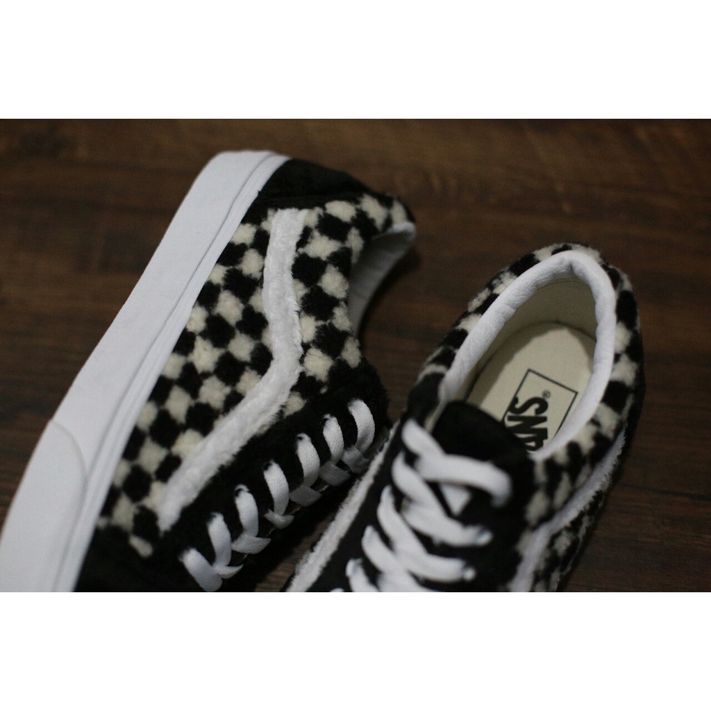 Vans Original Oldskool Sherpa Checkerboard Black White