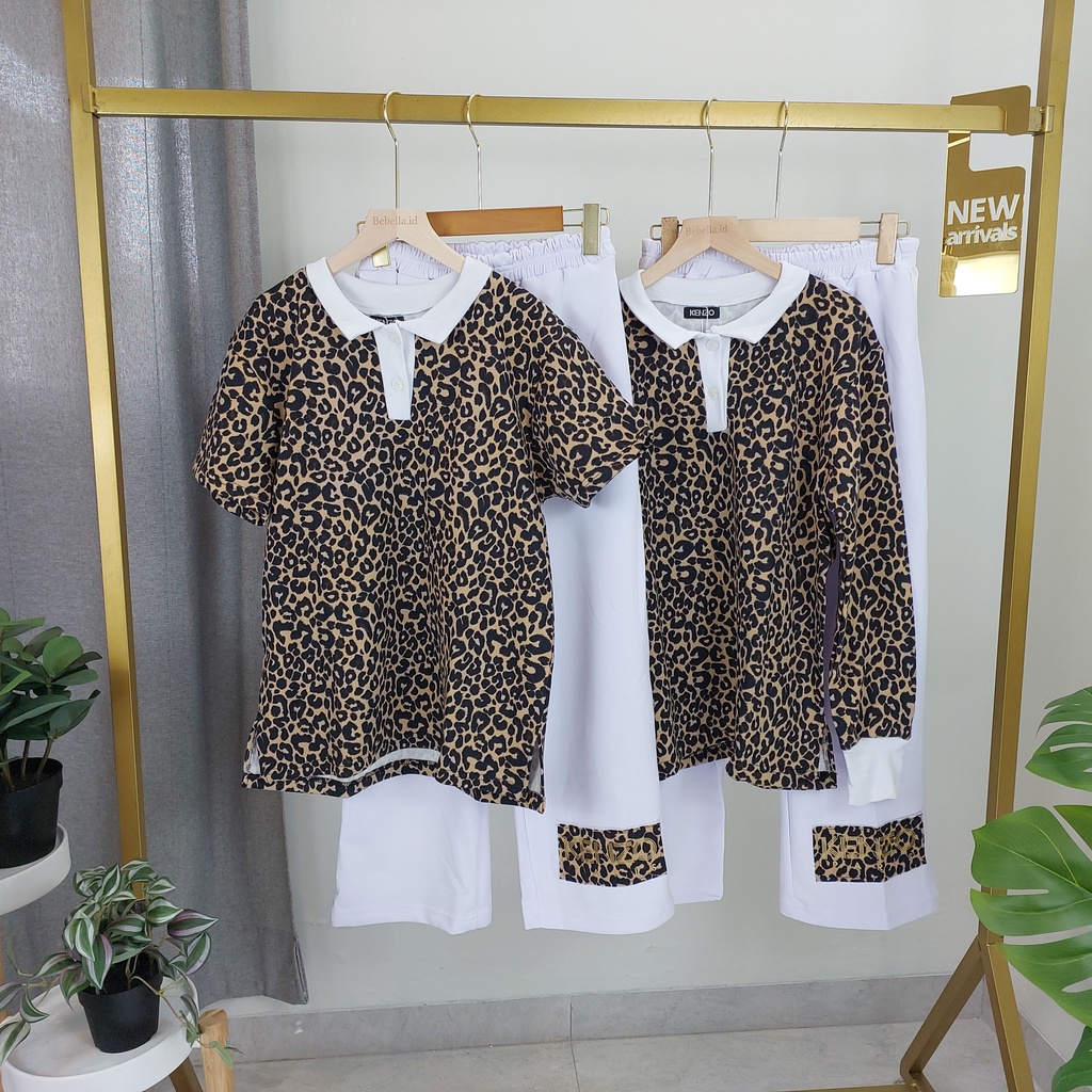 SETELAN LEOPARD FREE MINI POUCH FASHION WANITA NOB