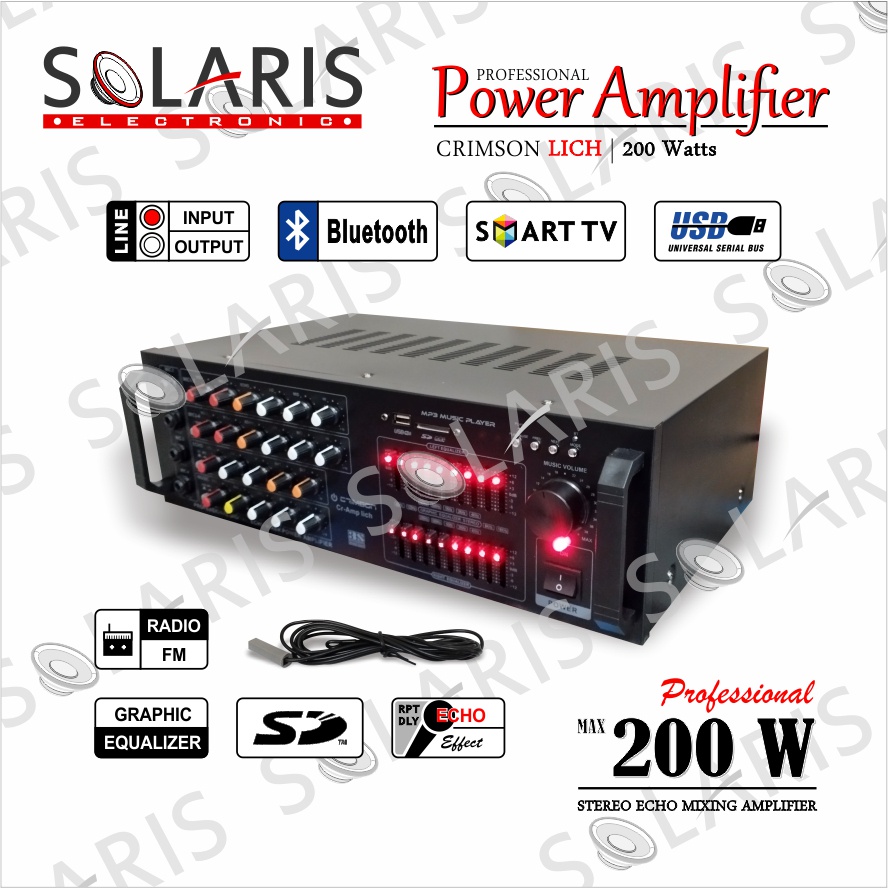 POWER AMPLIFIER BLUETOOTH 200 Watt CRIMSON - LICH