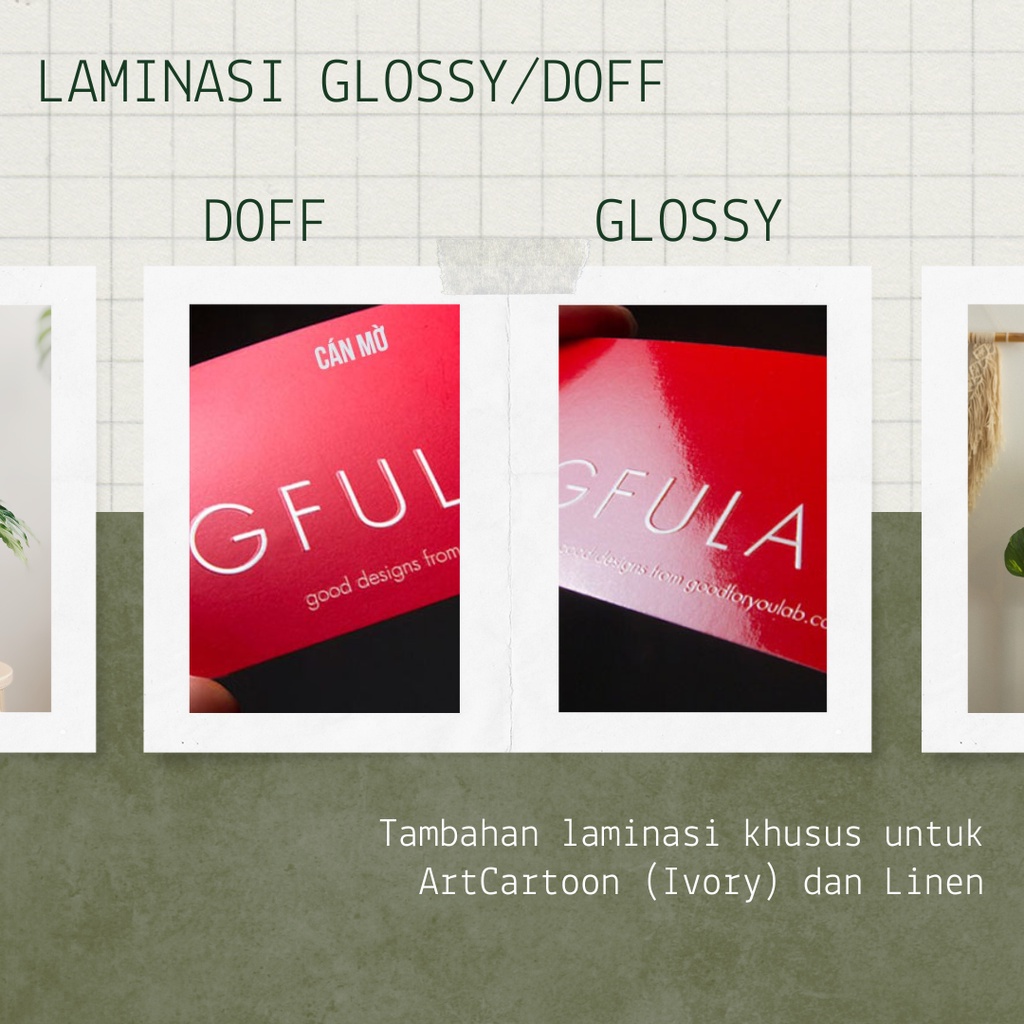 

Tambahan Laminasi Doff dan Glossy