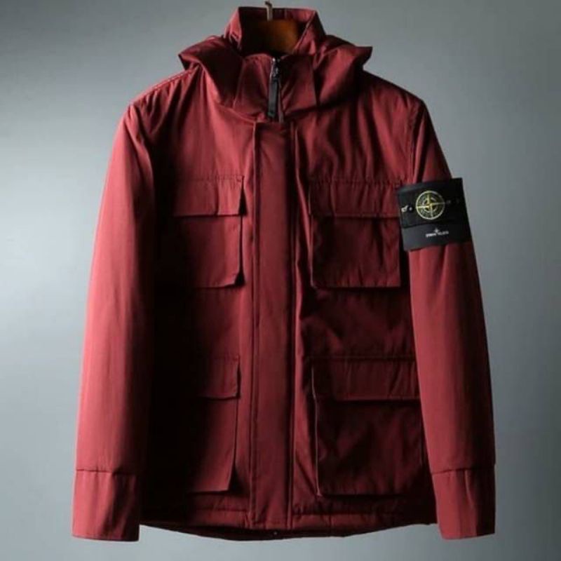 Bisa cod - jaket parka stone island full teg original premium jaket parasut stone island anti air