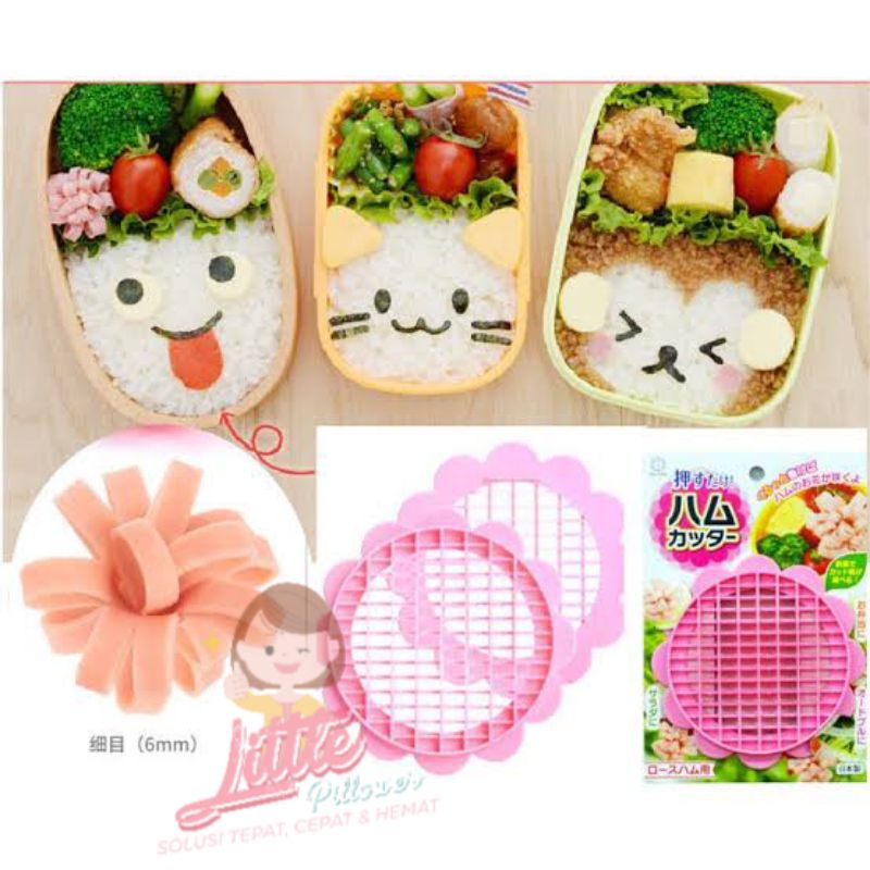 HAM EGG CUTTER - BENTO TOOLS - PEMOTONG TELUR dan HAM BEKAL BENTO ANAK