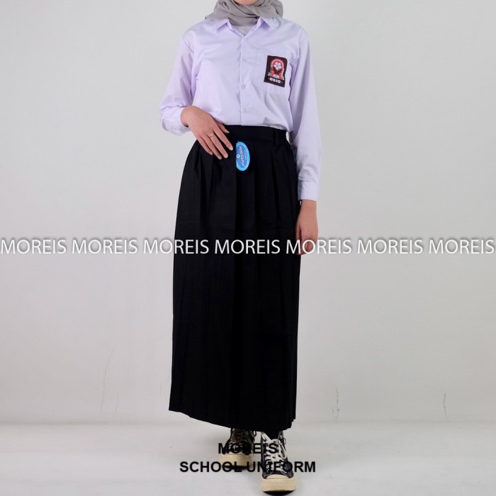 Seragam Rok Remple/Rempel Panjang Hitam Famatex - S