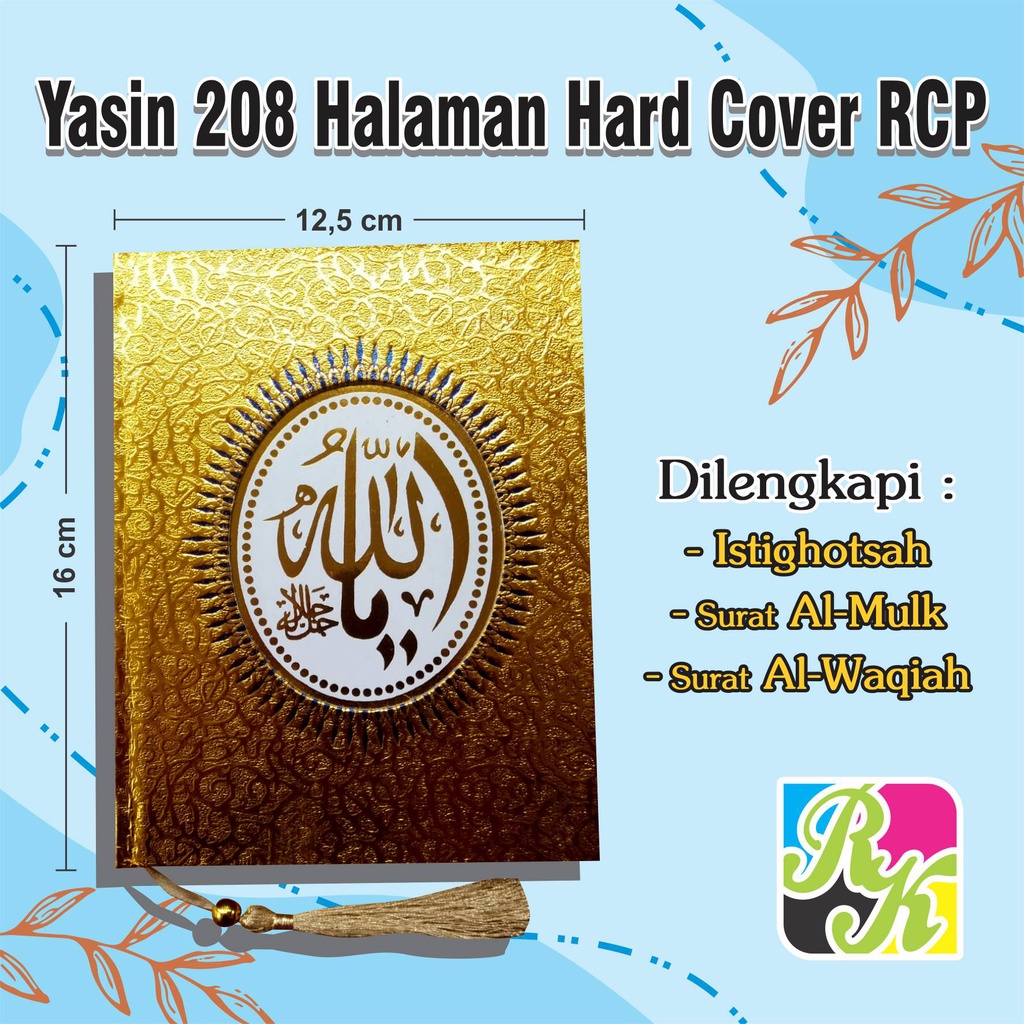 Cetak Yasin Dan Tahlil  Isi 208 Halaman Hard Cover Bahan RCP Di Tambah Sisipan