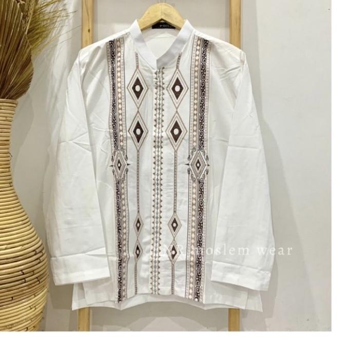 ♦ BAJU KOKO JUMBO LENGAN PANJANG, KOKO PUTIH LENGAN PANJANG (EL-04 JUMBO) ✥