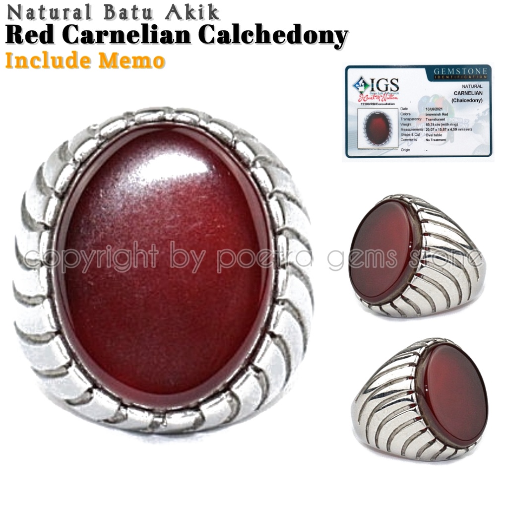 Red Carnelian Calchedony Natural Batu Alam Free Memo