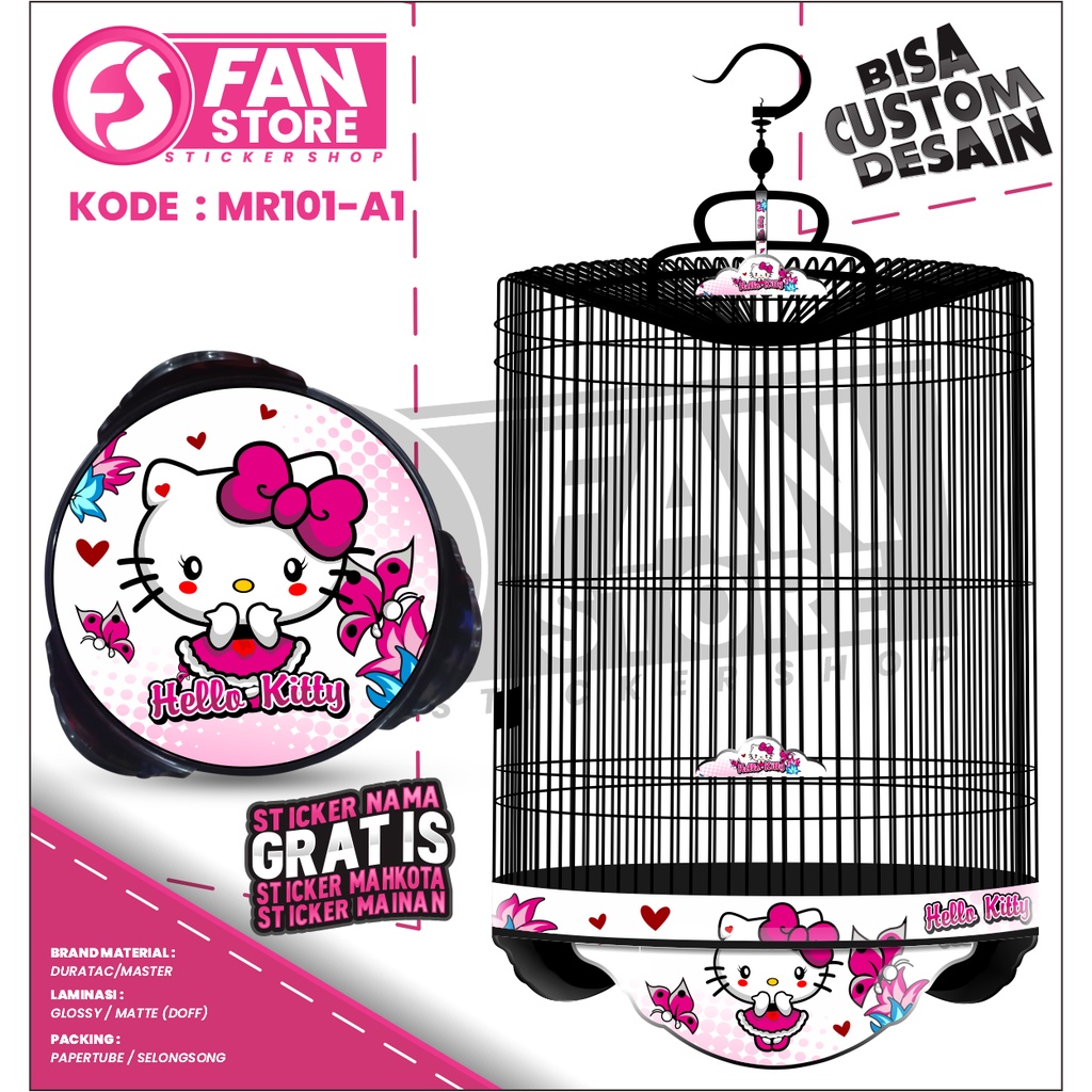 Sticker Decal Sangkar Murai No 1 2 3 | Decal Tebok Murai | Stiker Tebok Murai