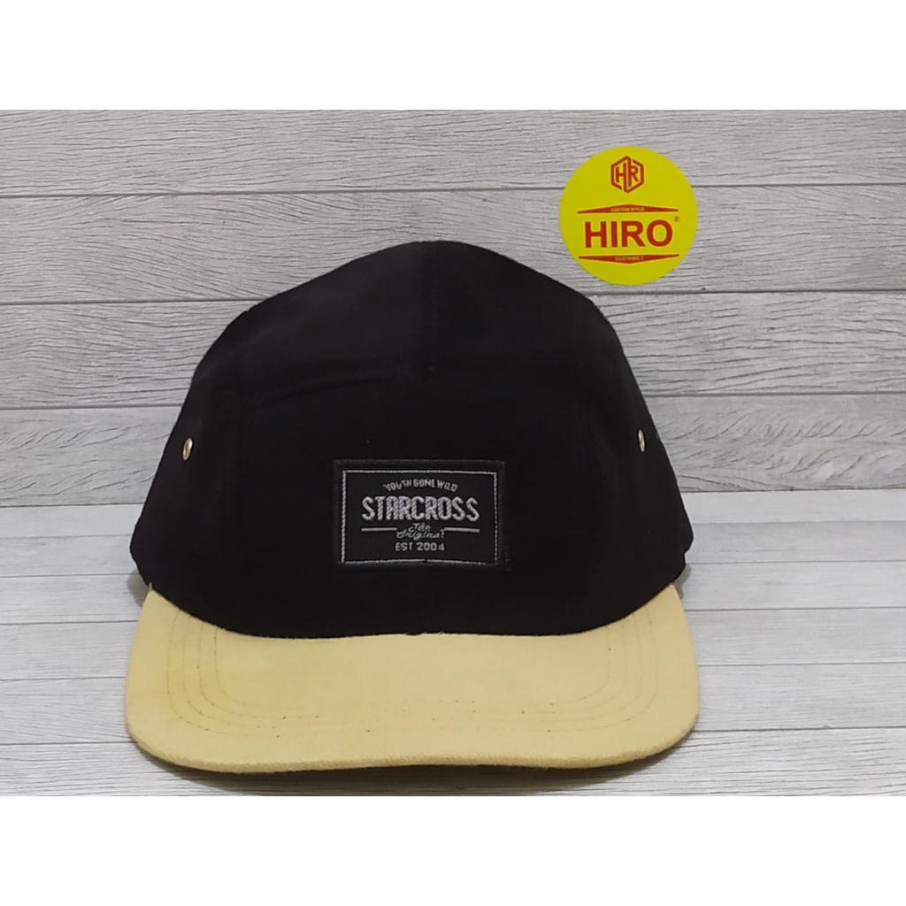 [COD]Topi Distro Pria/Topi Snapback Bordir Starr Kombinasi Lima Panel/Topi Terlaris