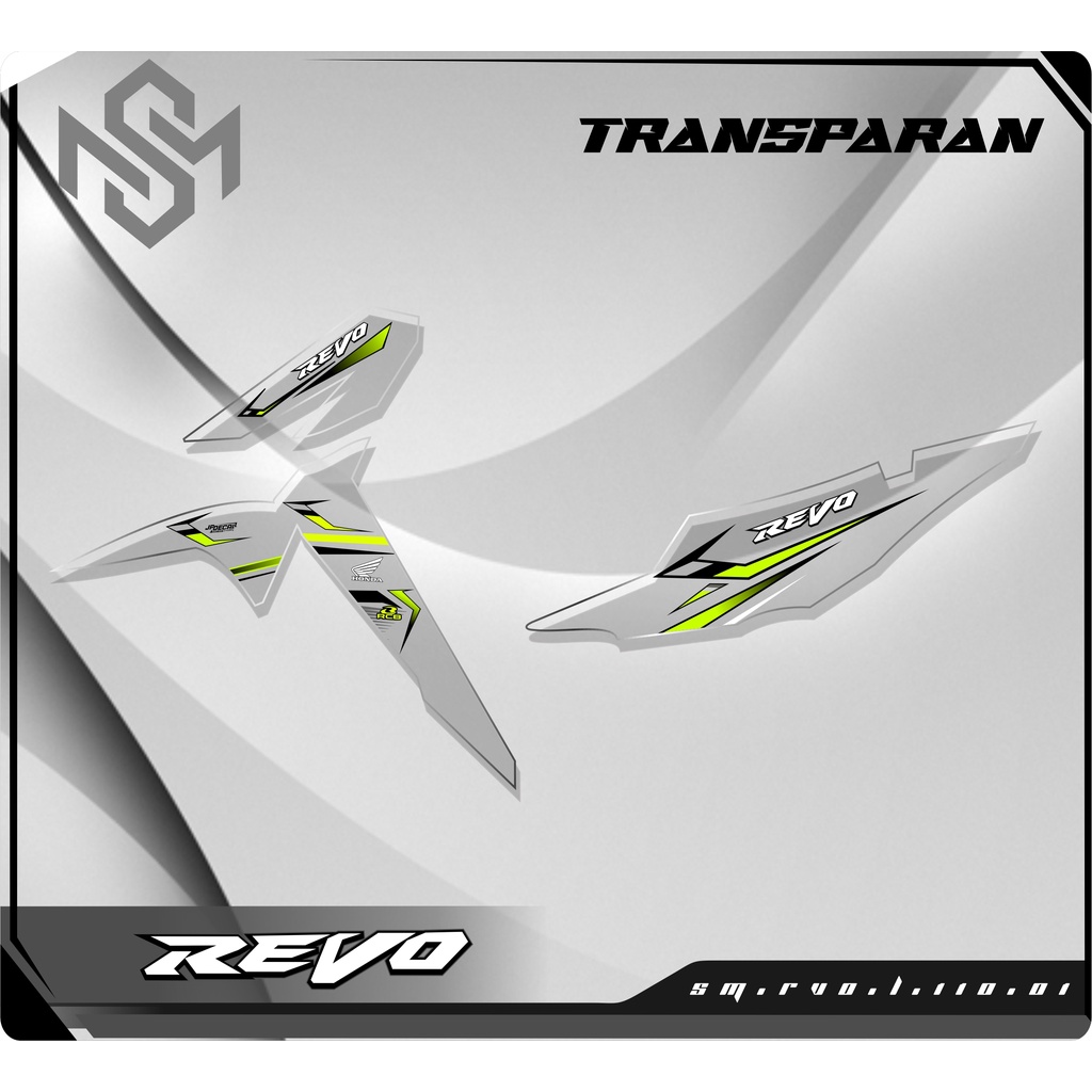 Stiker Striping Decal Transparan REVO OLD 110 - Sticker Honda Revo Aksesoris Body Motor SM01