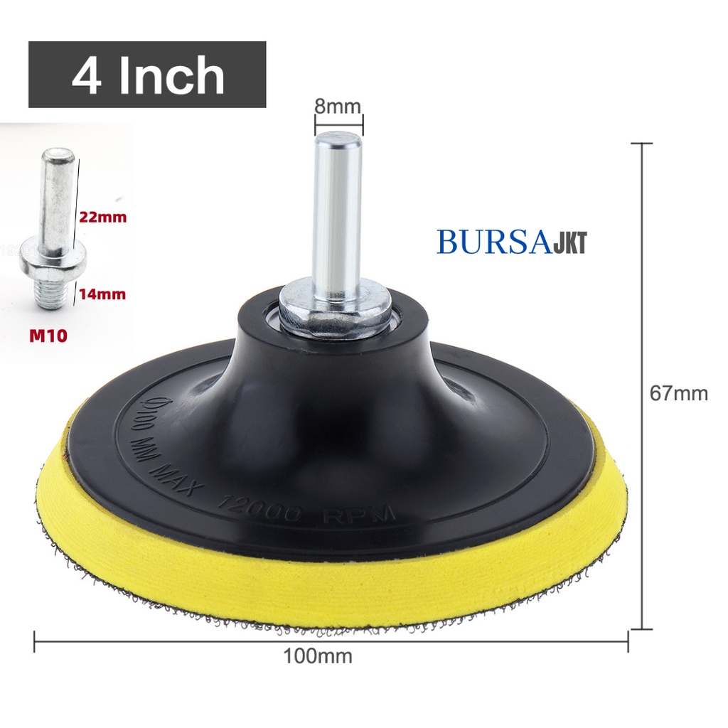 TATAKAN AMPLAS 4 INCH 100 MM ALAT BANTU POLES