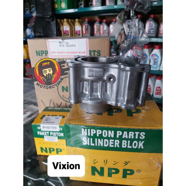 Blok Block Boring Seher Cylinder Komplit Set Piston Kit NPP Yamaha New Vixion 1PA Original Asli Ori